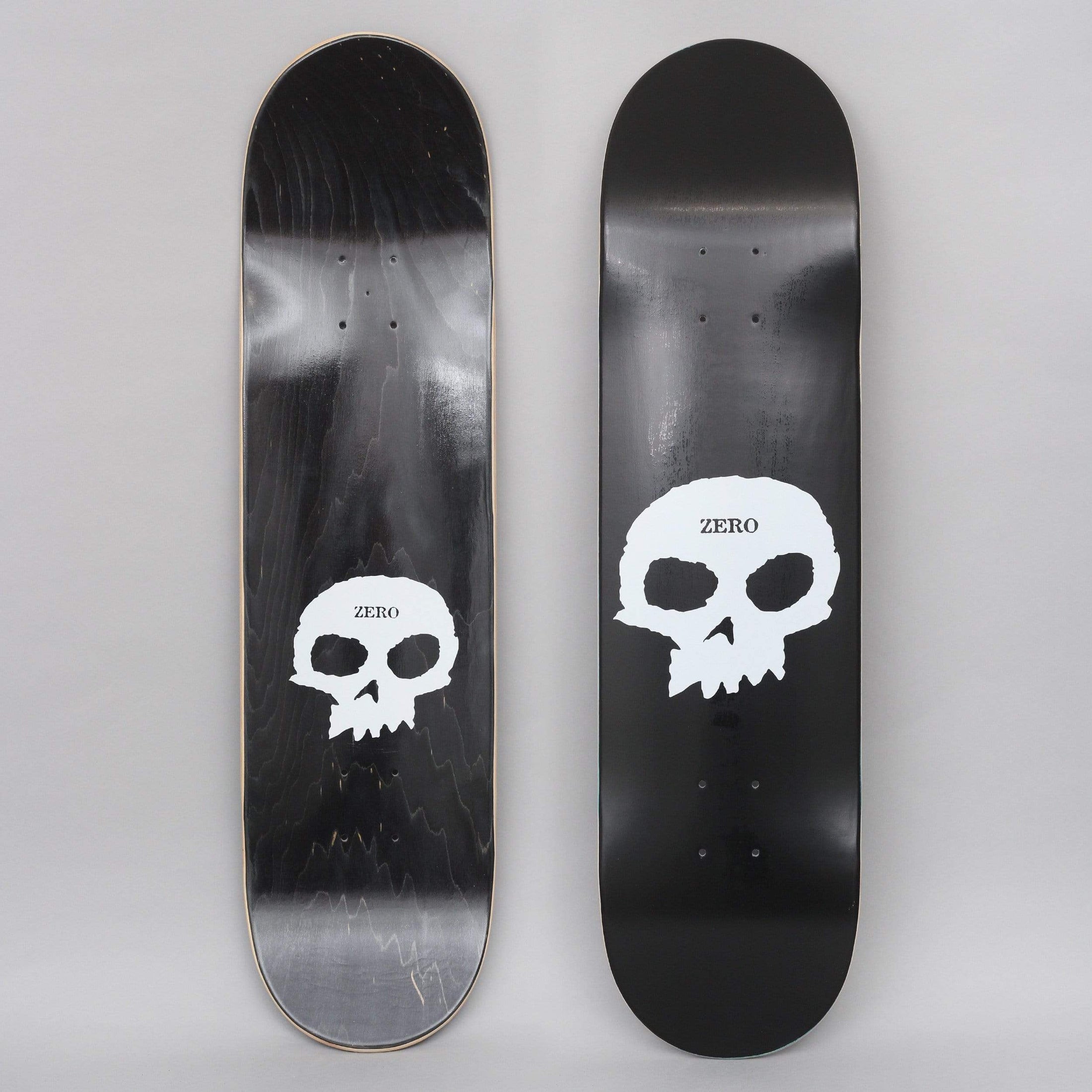 Zero 8.25 Single Skull Skateboard Deck Black