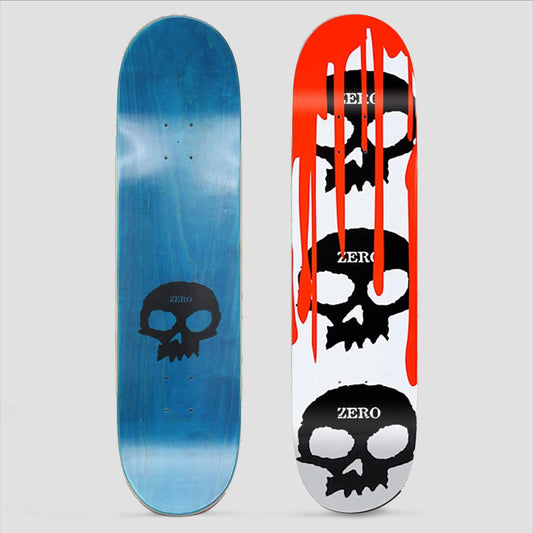 Zero 8.375 3 Skull Blood Skateboard Deck White / Black / Red