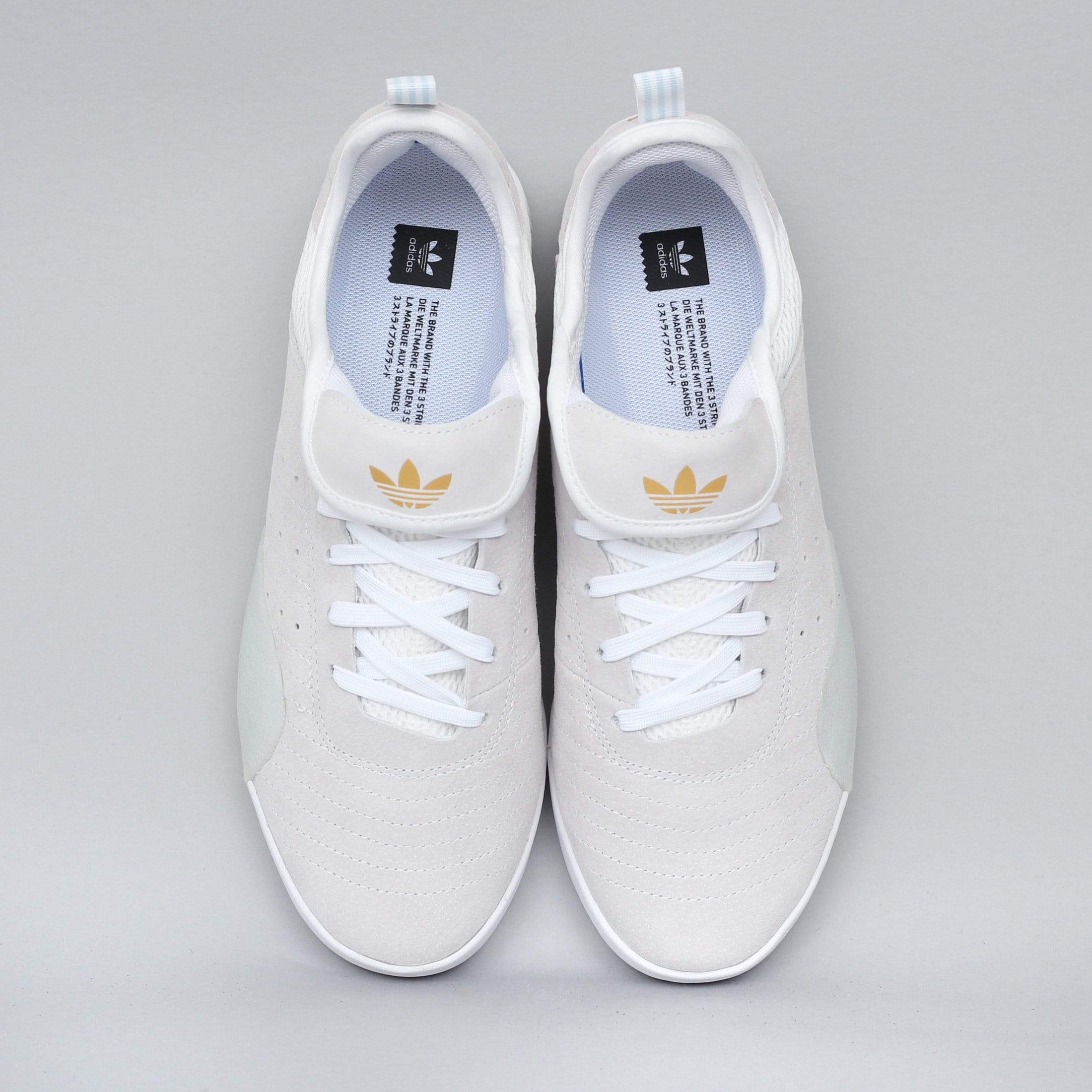 adidas Shoes Footwear White Blue Tint Gold Metallic