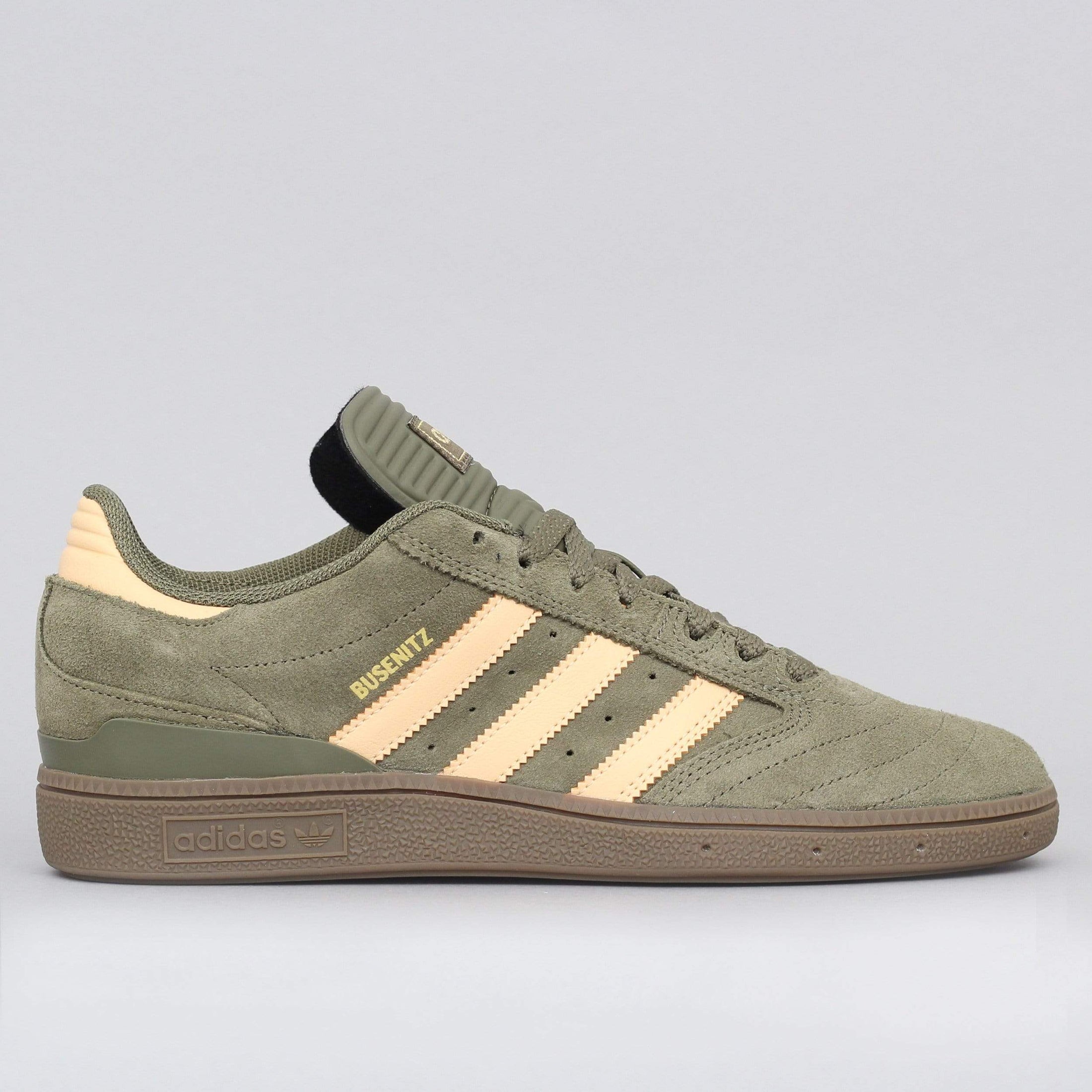 adidas Busenitz Shoes Raw Khaki Glow Orange Footwear White