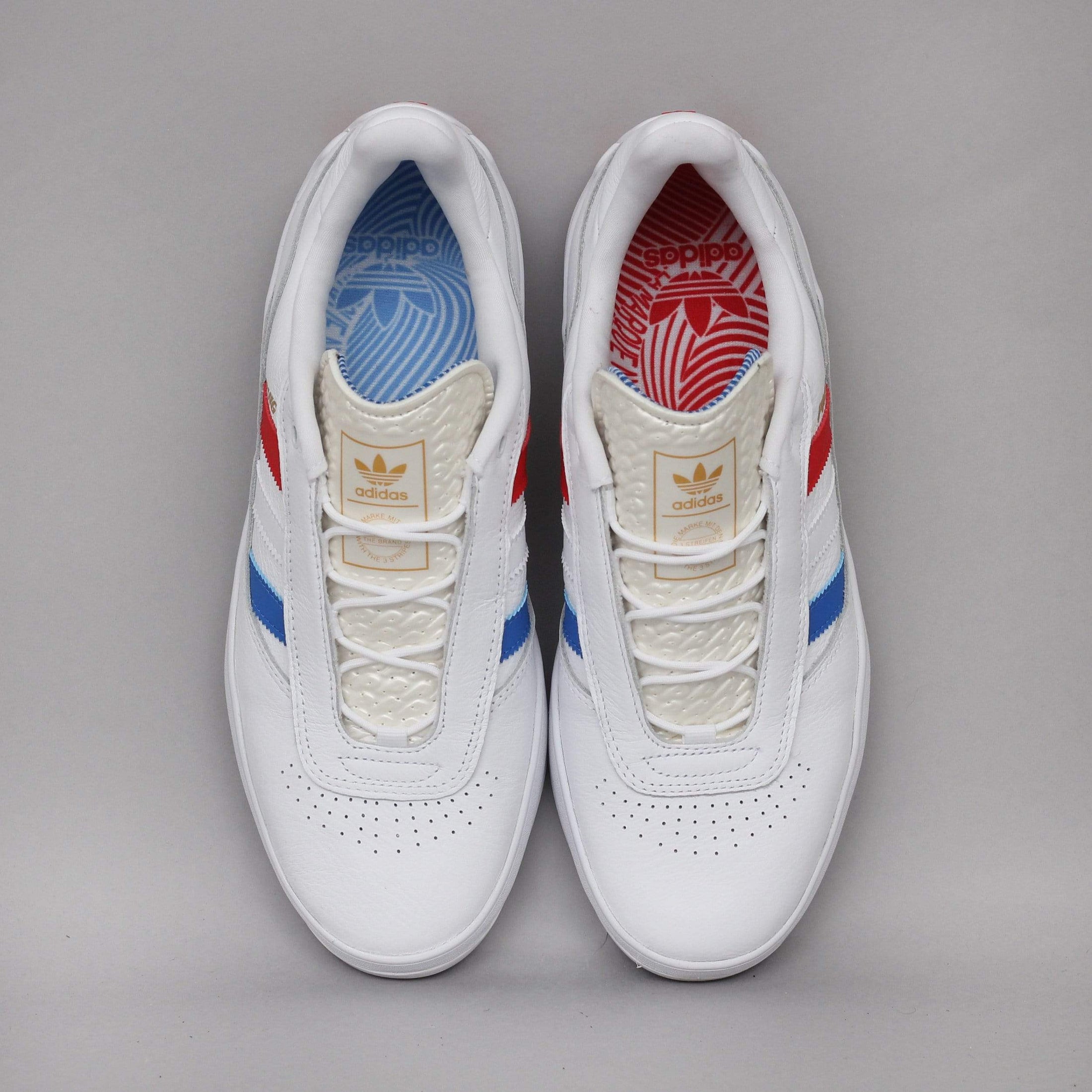 adidas Puig Shoes Footwear White / Blue Bird / Vivid Red