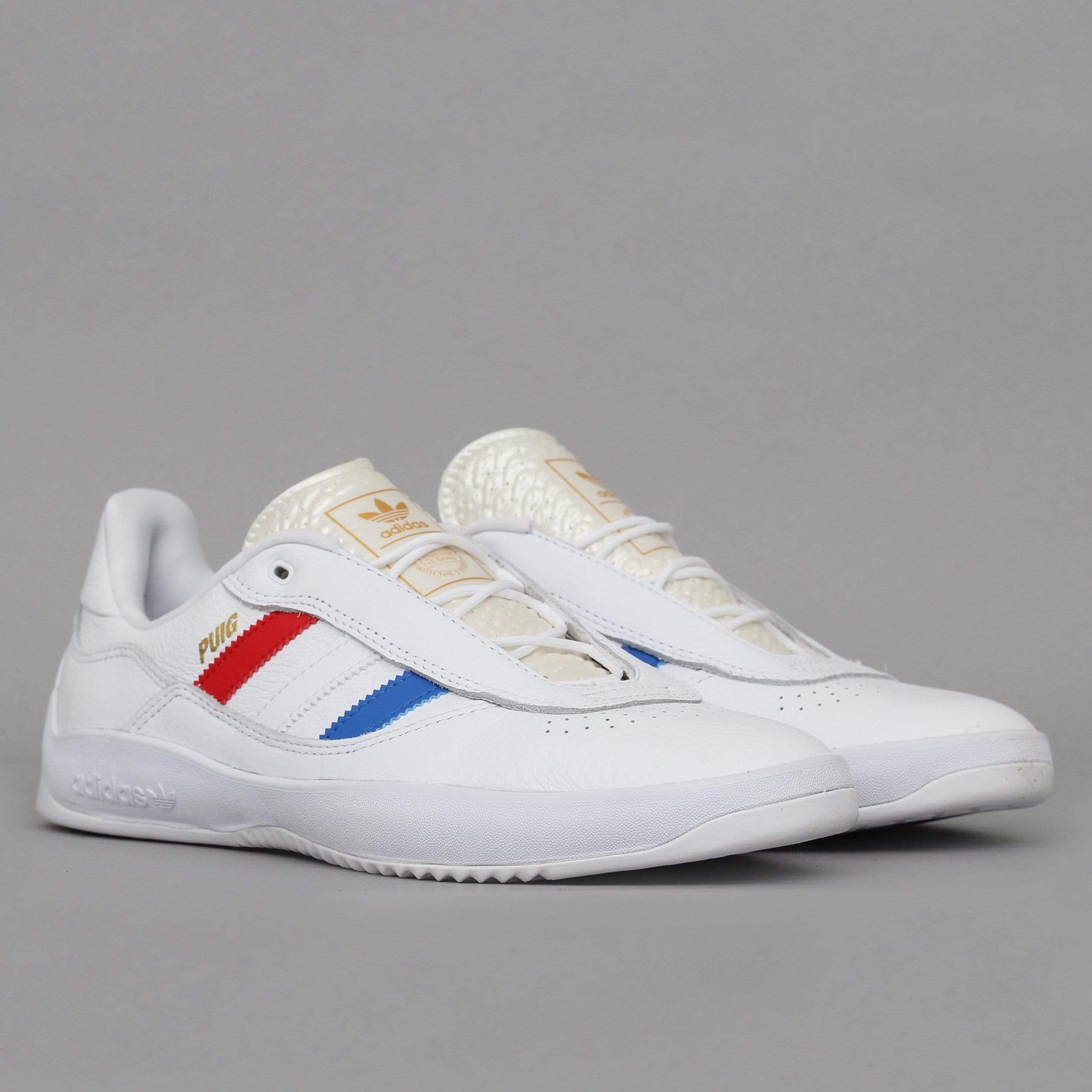 adidas Puig Shoes Footwear White / Blue Bird / Vivid Red
