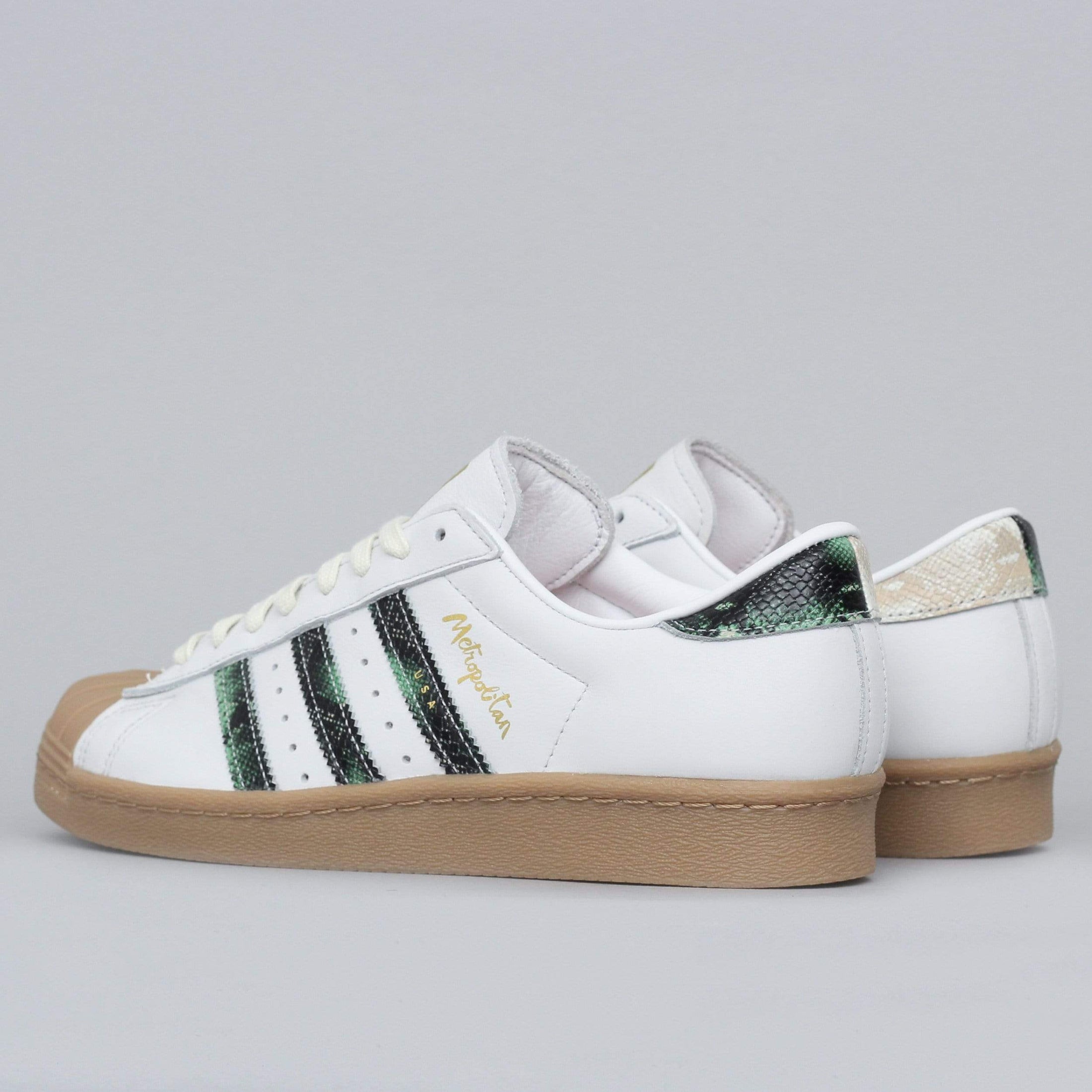 adidas Superstar 80s x Metropolitan Shoes Crystal White / Collegiate Green / Gum