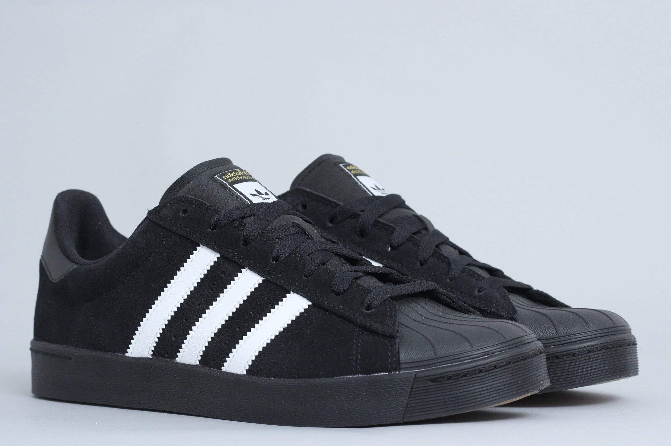 Leather Shoe Adidas Superstar Vulc Adv Black White Shoes Sale
