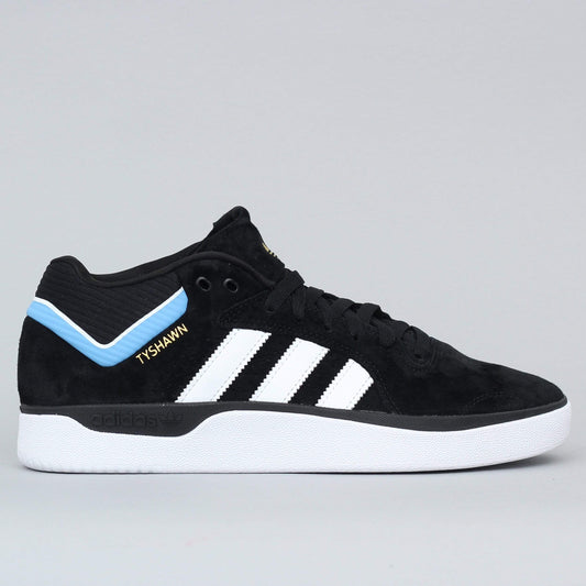 adidas Tyshawn Shoes Core Black / Cloud White / Light Blue