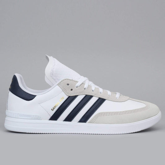 Adidas Samba ADV Shoes Footwear White / Collegiate Navy / Metallic Gold