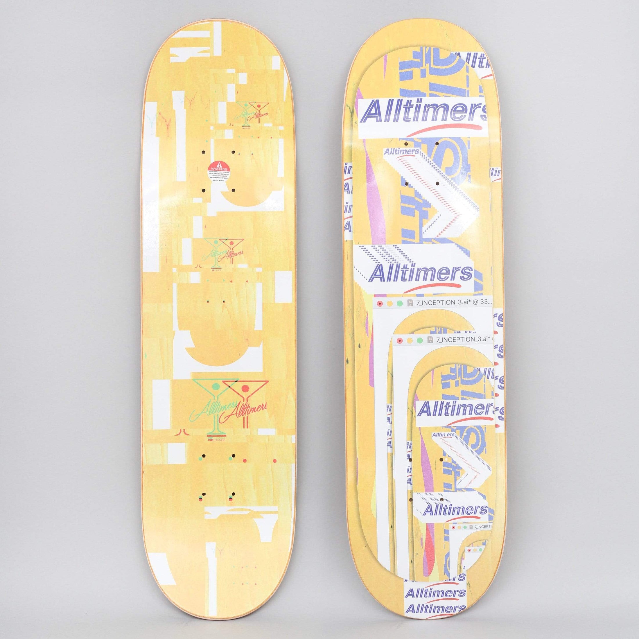 Alltimers 8.5 Glitch Skateboard Deck Yellow