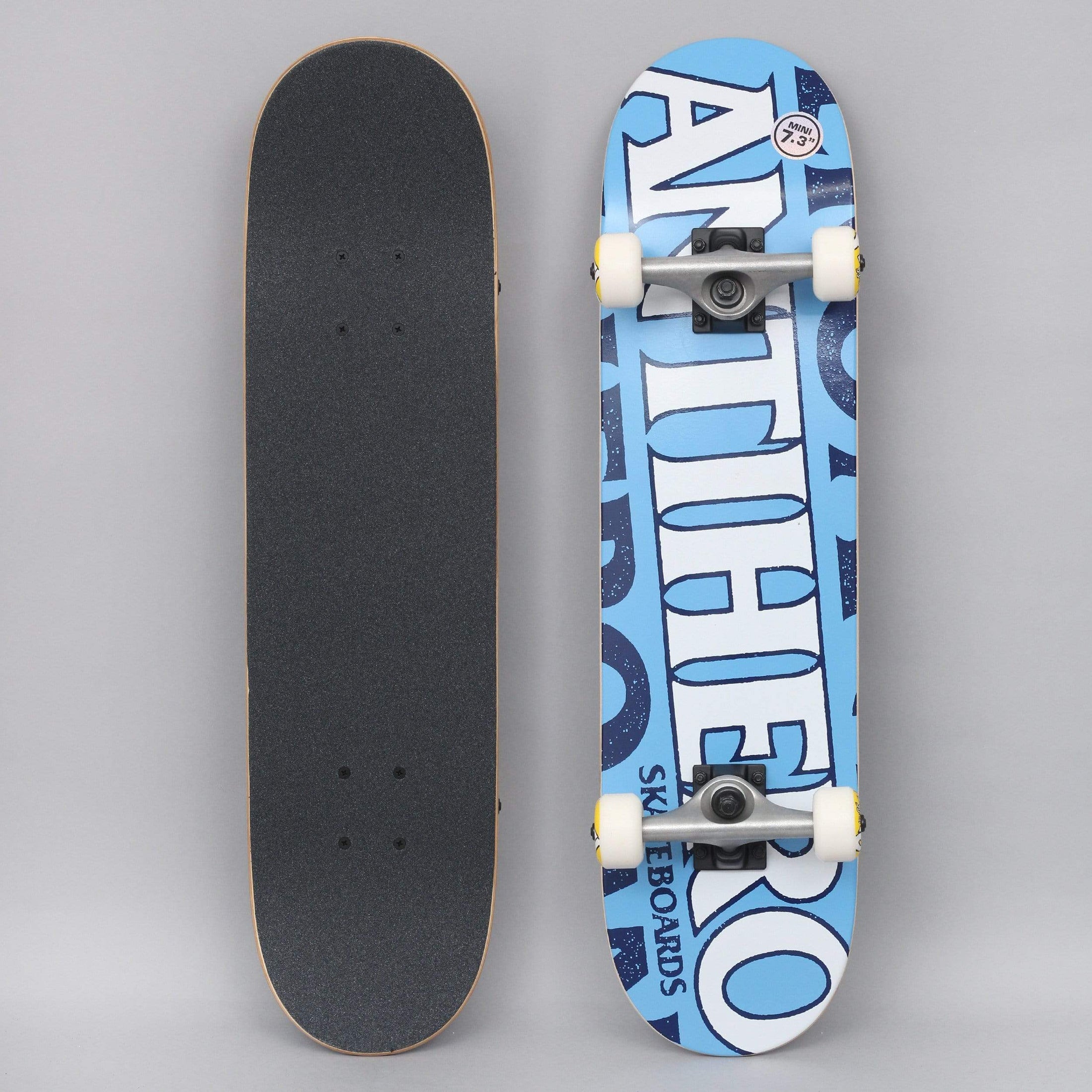 Anti Hero 7.3 Blackhero Mini Complete Skateboard Blue