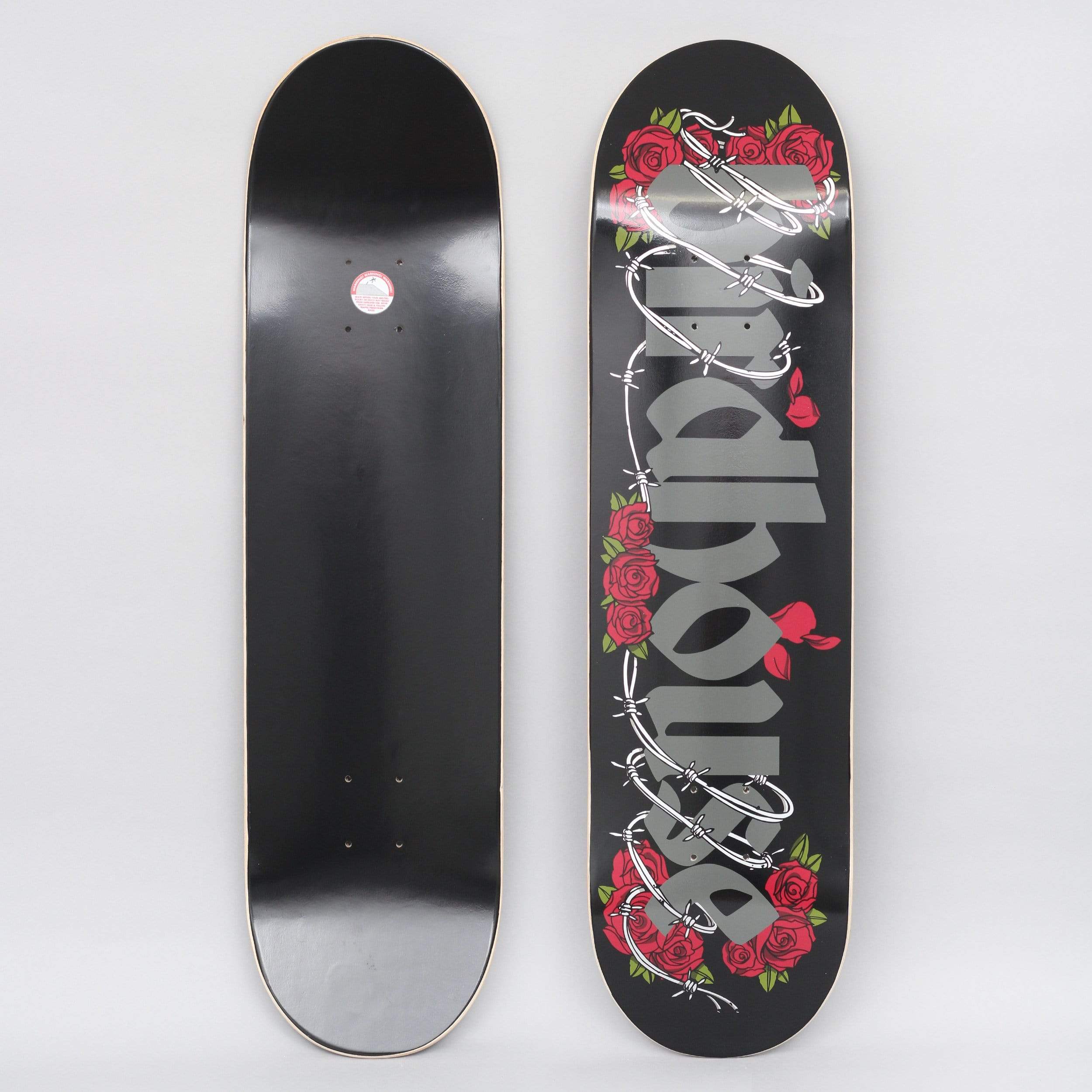 Birdhouse 8.25 Rose Logo Skateboard Deck Black Slam City Skates