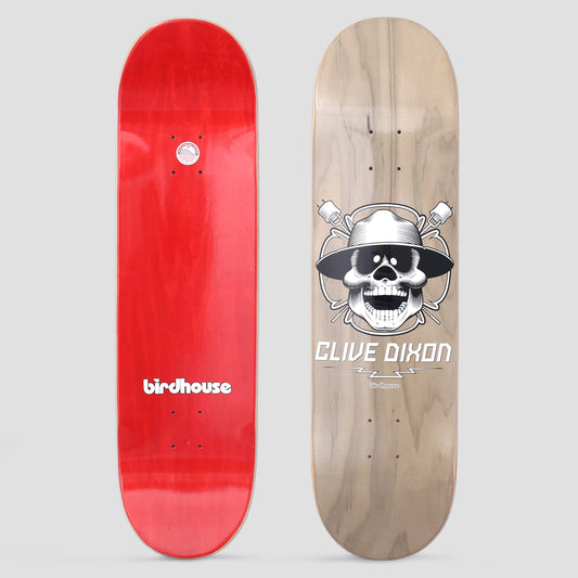 Birdhouse 8.5 Dixon Skull Skateboard Deck Grey