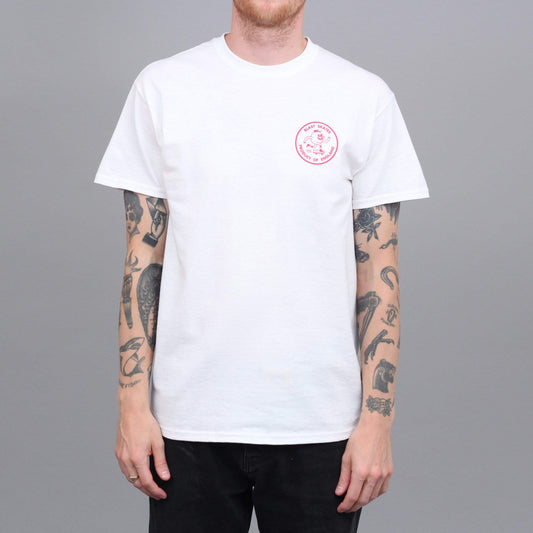 Blast Skates Round Logo T-Shirt White / Red