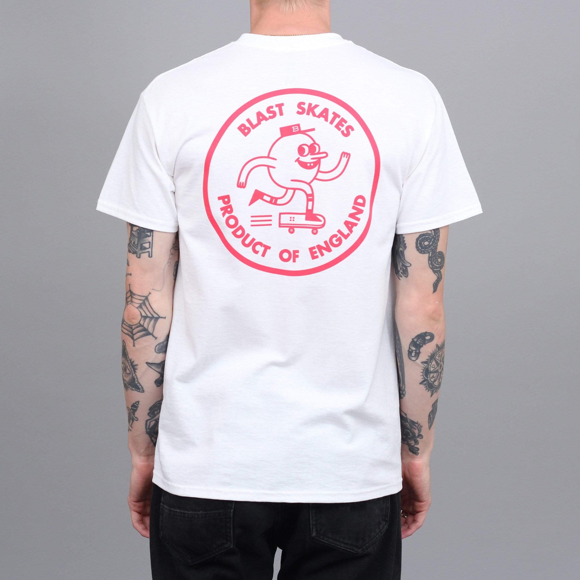 Blast Skates Round Logo T-Shirt White / Red