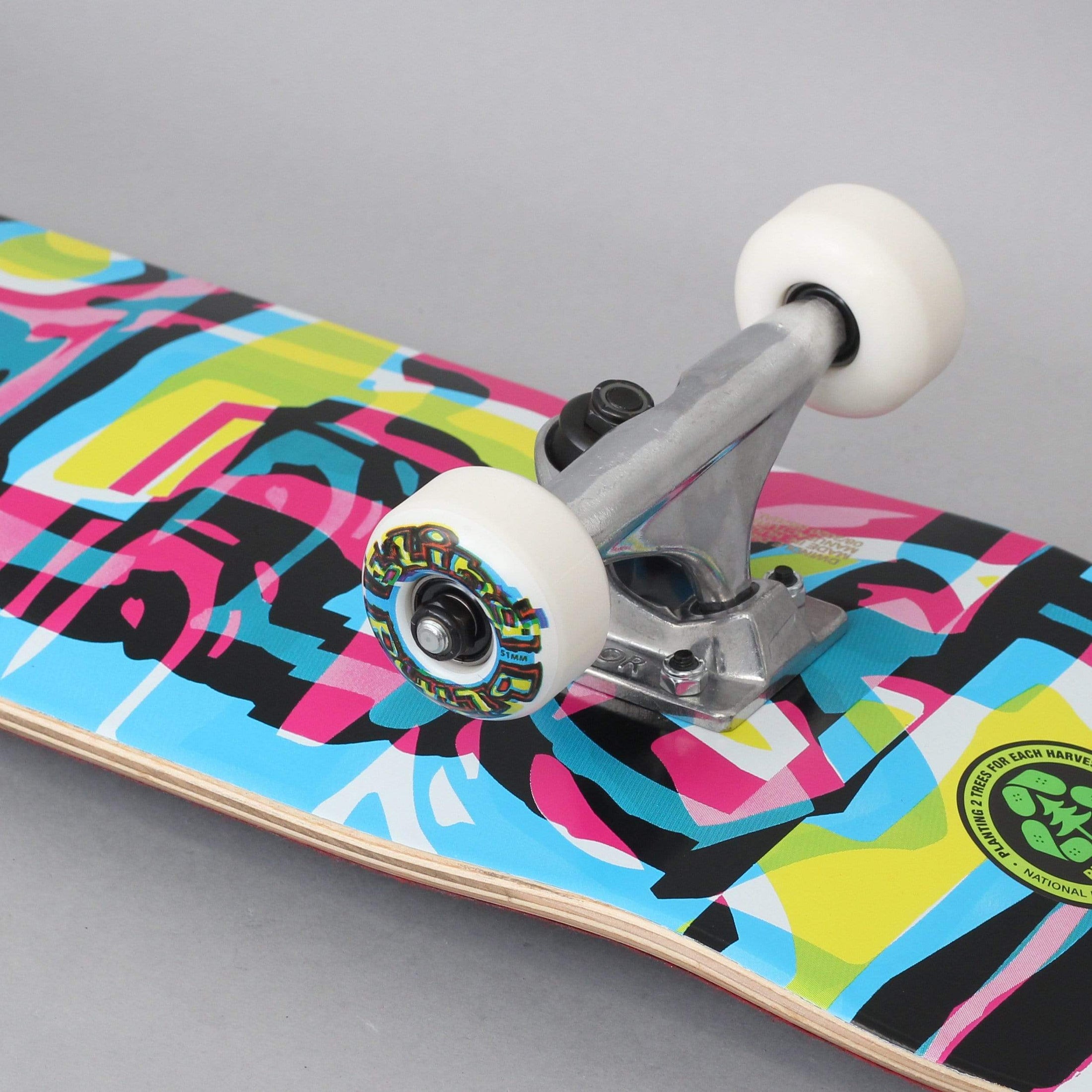 Blind 7.25 Logo Glitch Youth FP Complete Skateboard White
