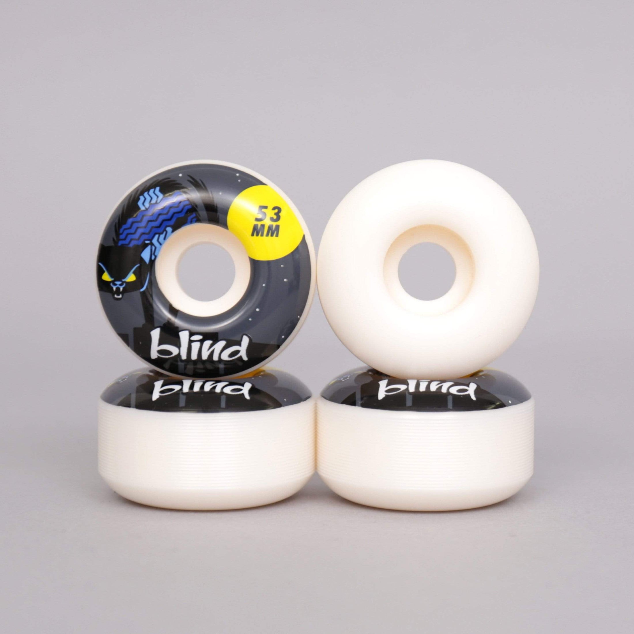 Blind 53mm Nine Lives Skateboard Wheels White / Grey