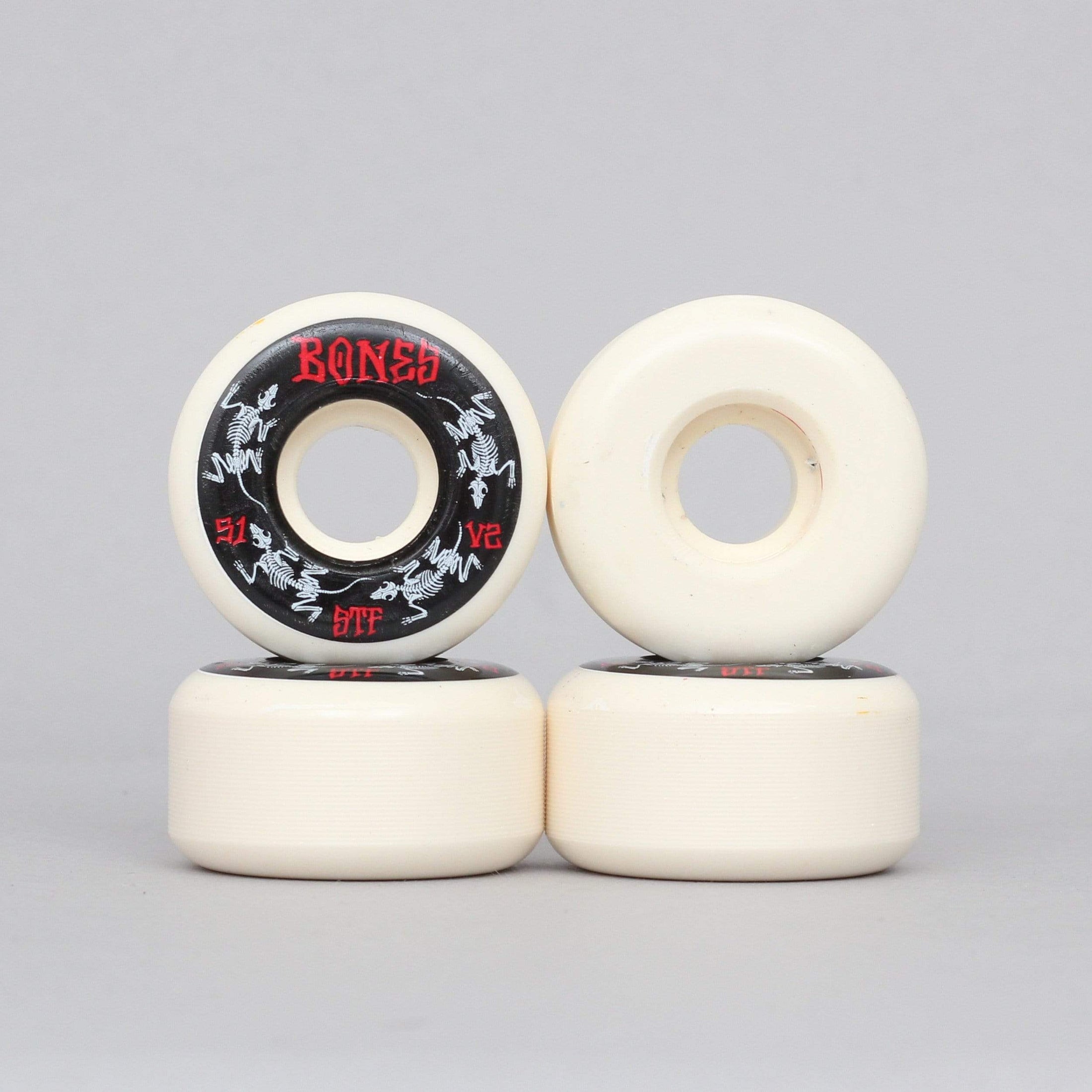Bones 51mm Annuals STF V2 Skateboard Wheels White