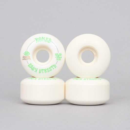 Bones 52mm 99A STF Easy Streets V1 Skateboard Wheels White