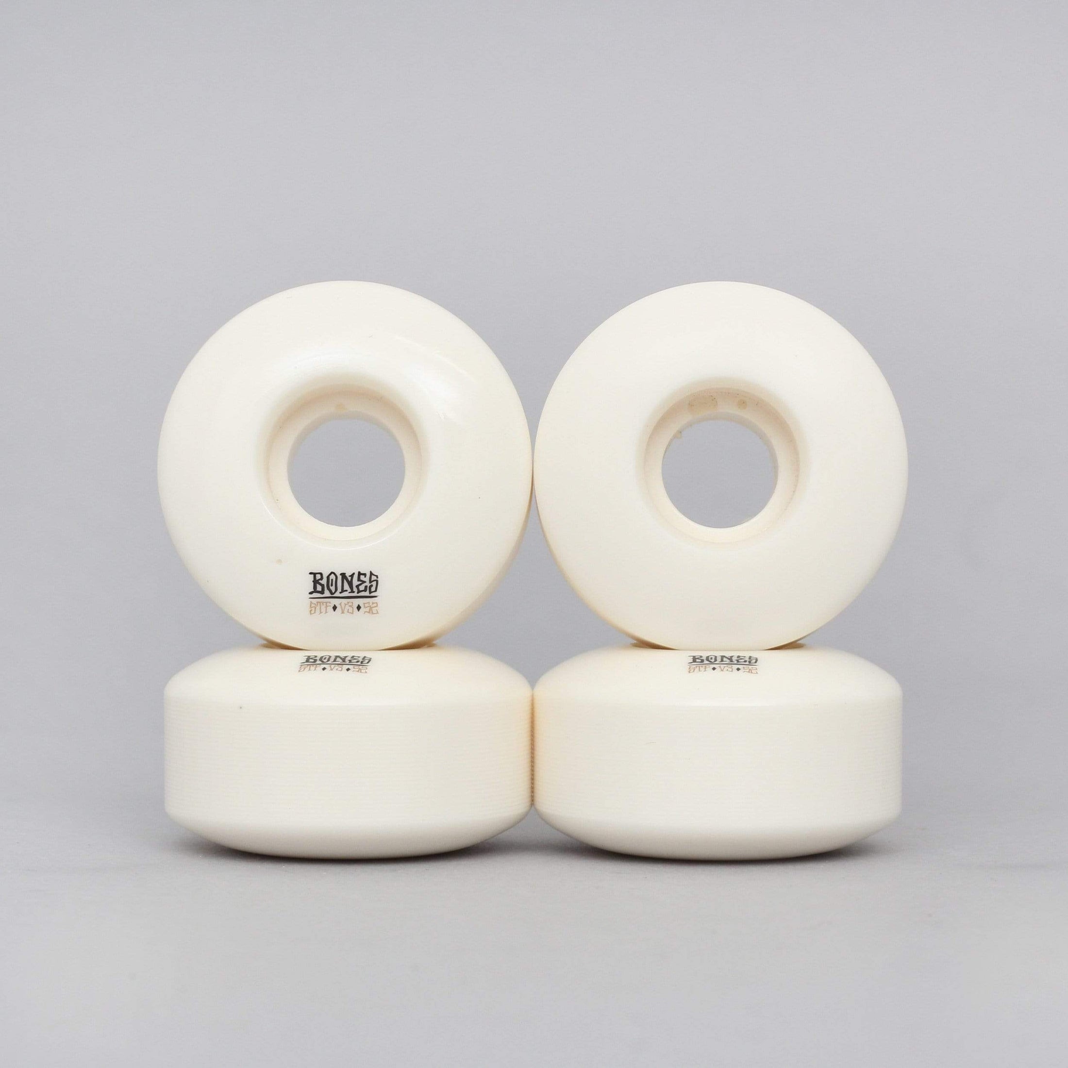 Bones 52mm STF Blanks V3 Skateboard Wheels White
