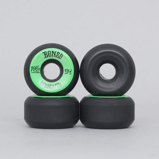 Bones 54mm 100's #2 V5 Sidecut Wheels Black