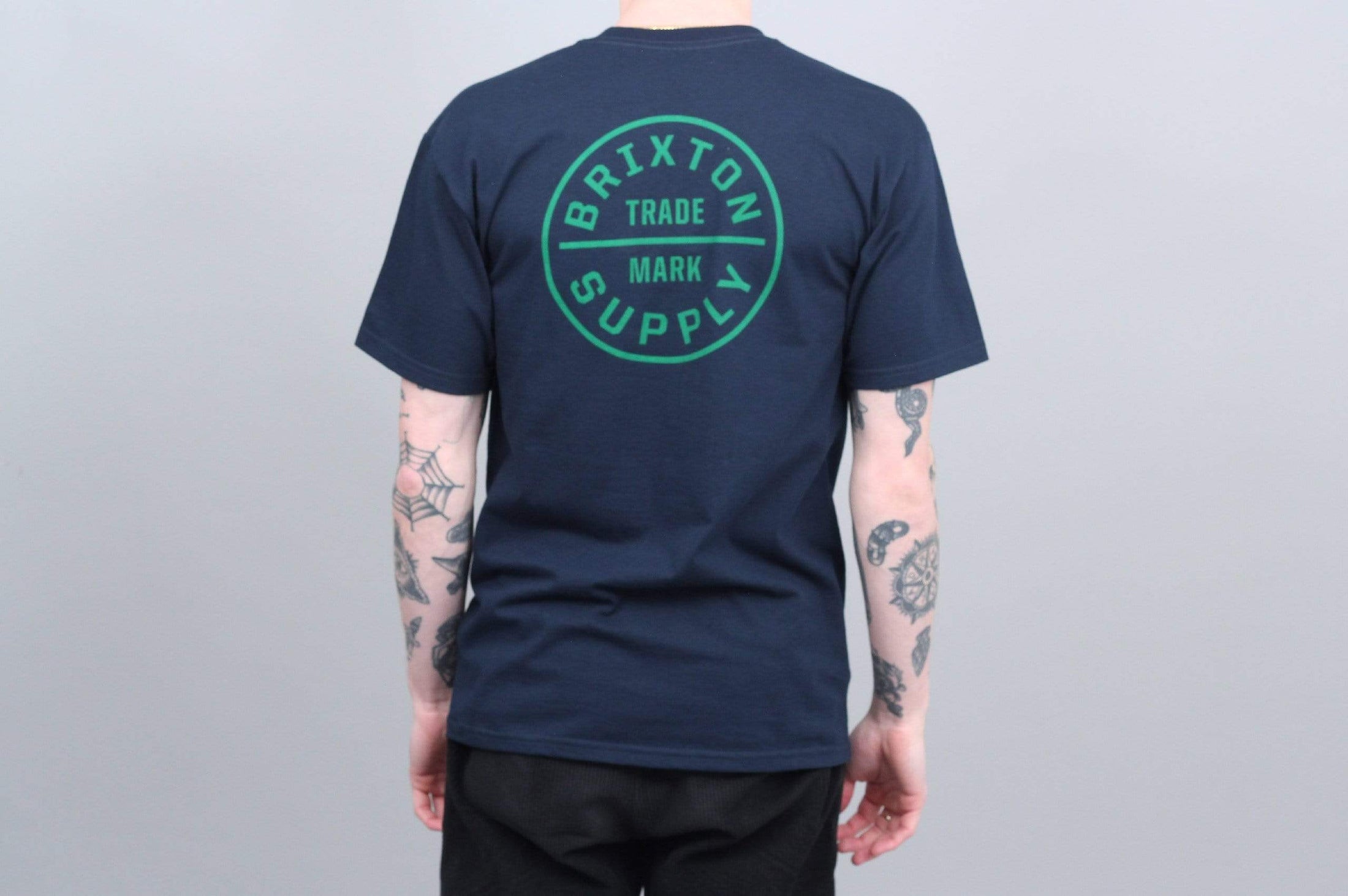 Brixton Oath Standard T-Shirt Navy / Green