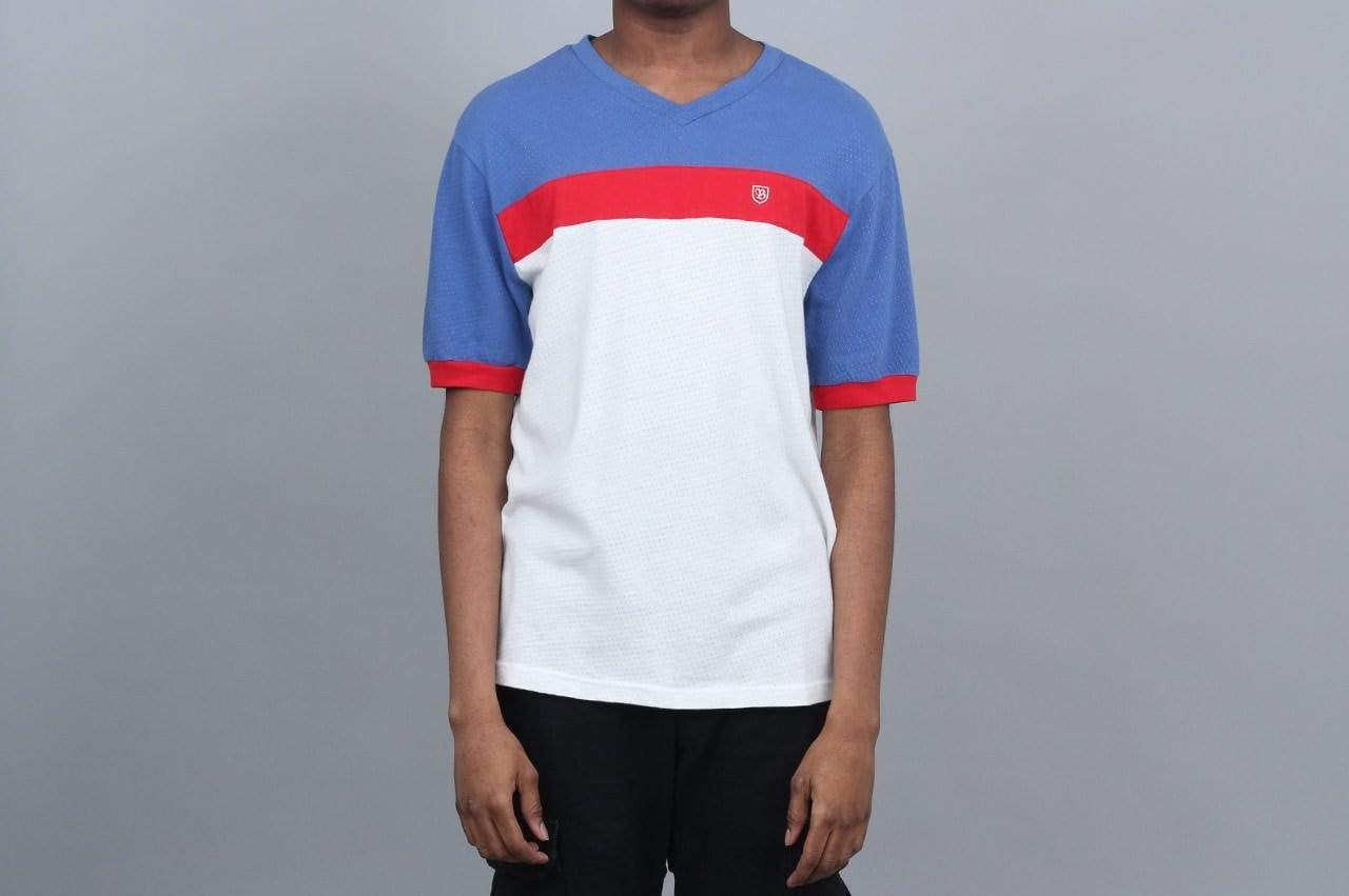 Brixton Union Substance T-Shirt White / Royal