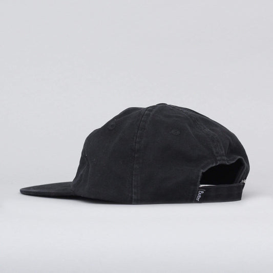 Butter Goods Washed Badge 6 Panel Cap Black