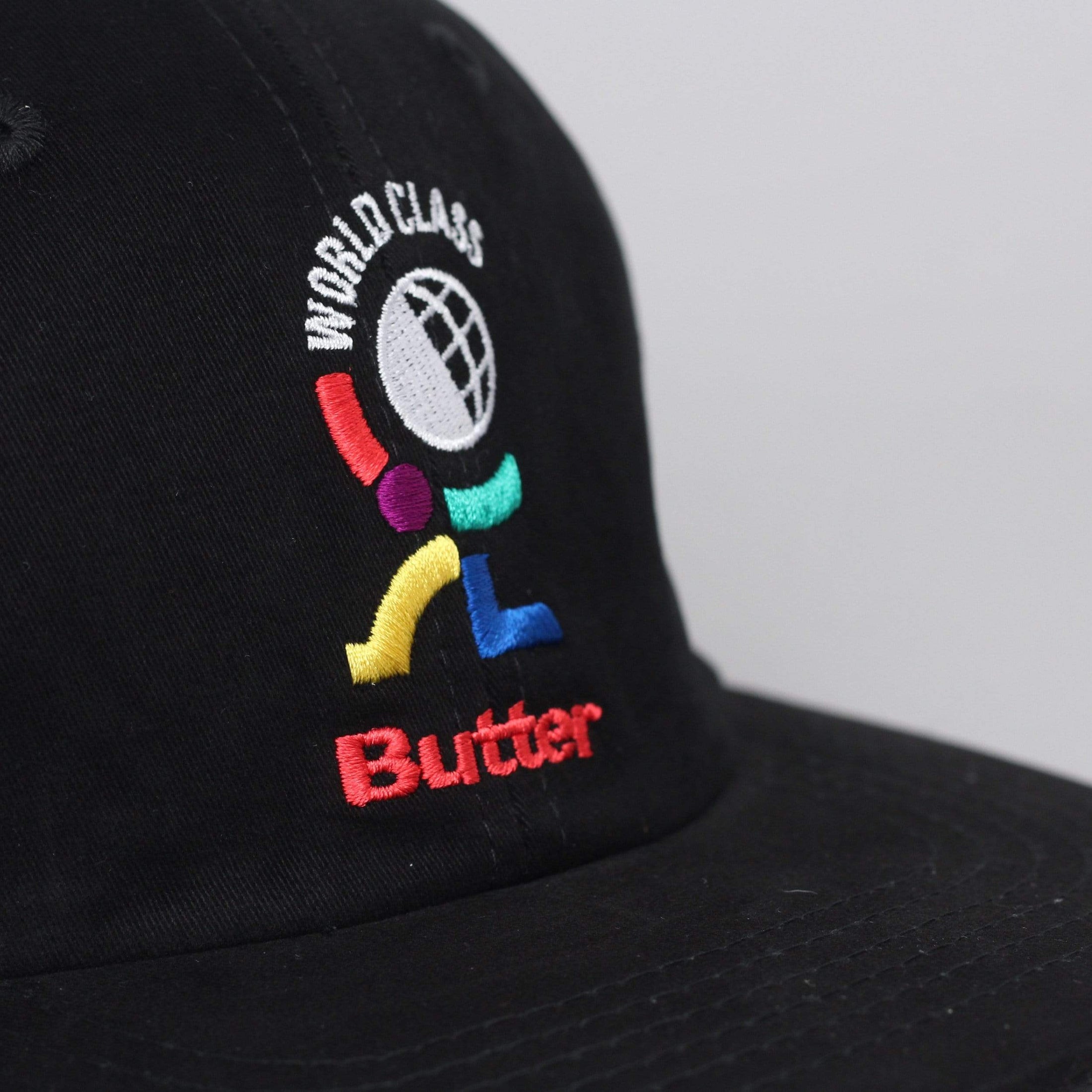 Butter Goods World Class 6 Panel Cap Black