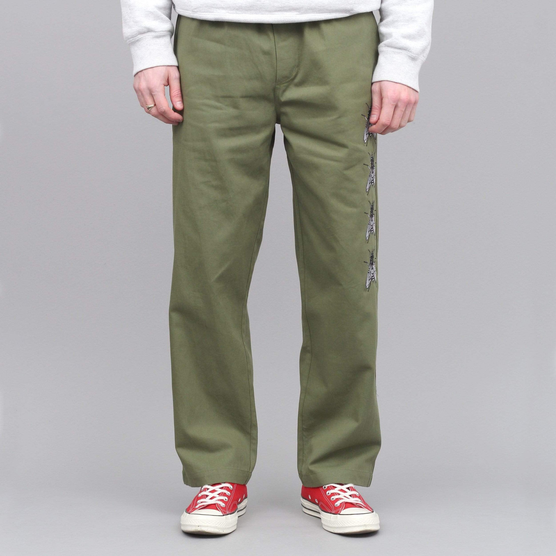 Butter Goods Swarm Embroidered Pants Army