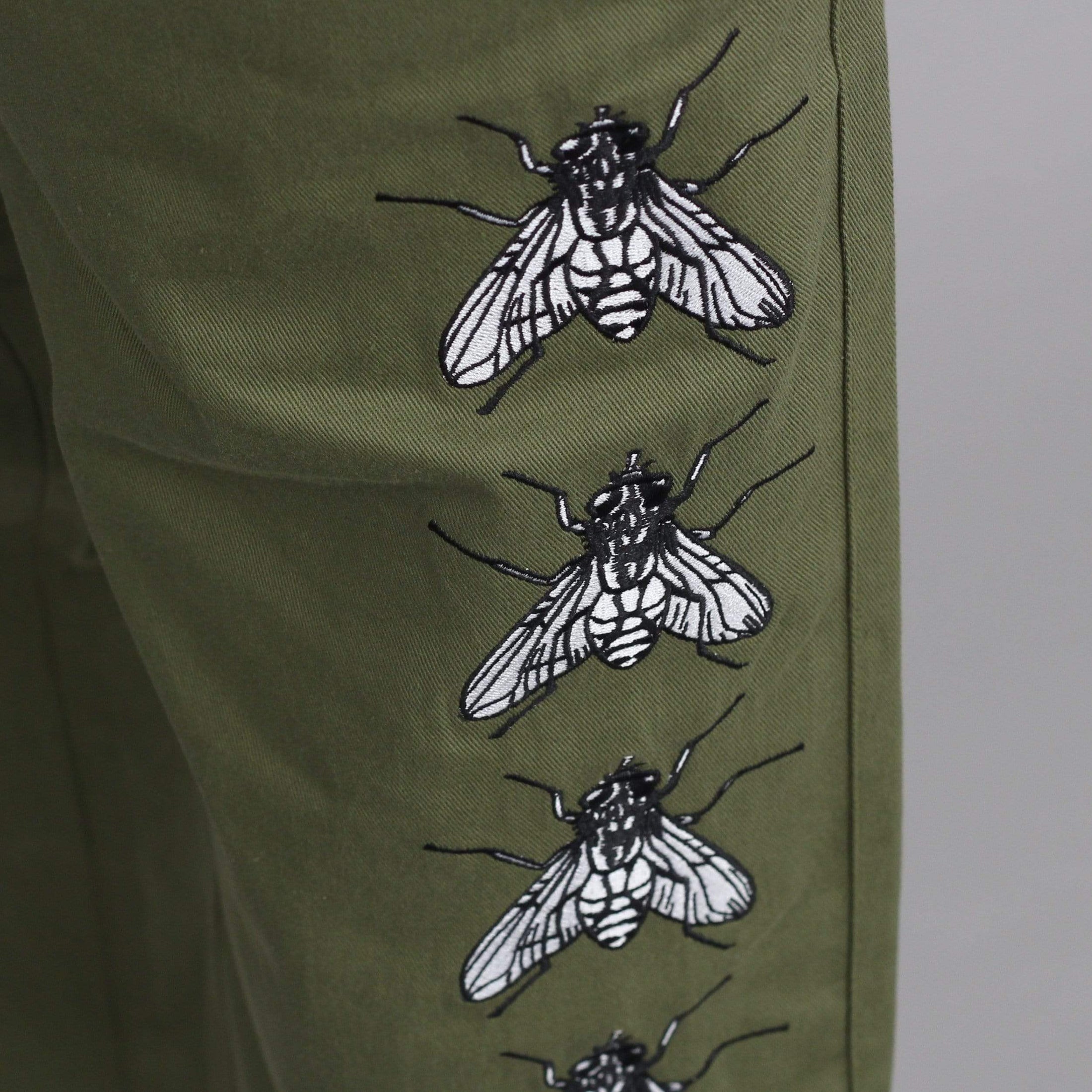 Butter Goods Swarm Embroidered Pants Army