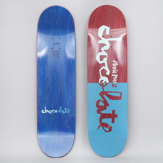 Chocolate 8.375 Stevie Perez Original Chunk Skateboard Deck Red / Navy