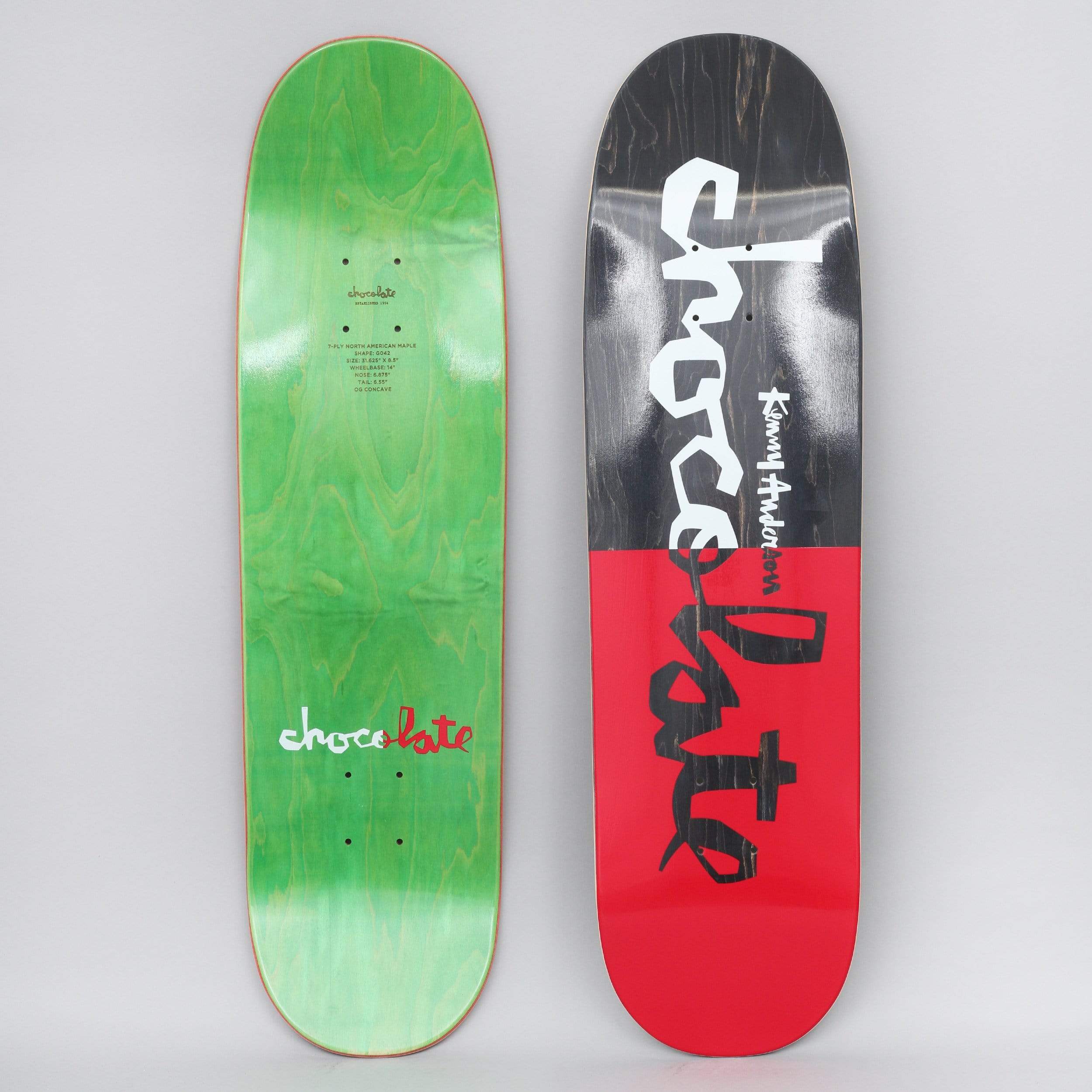Chocolate 8.5 Kenny Anderson Original Chunk Skateboard Deck Black