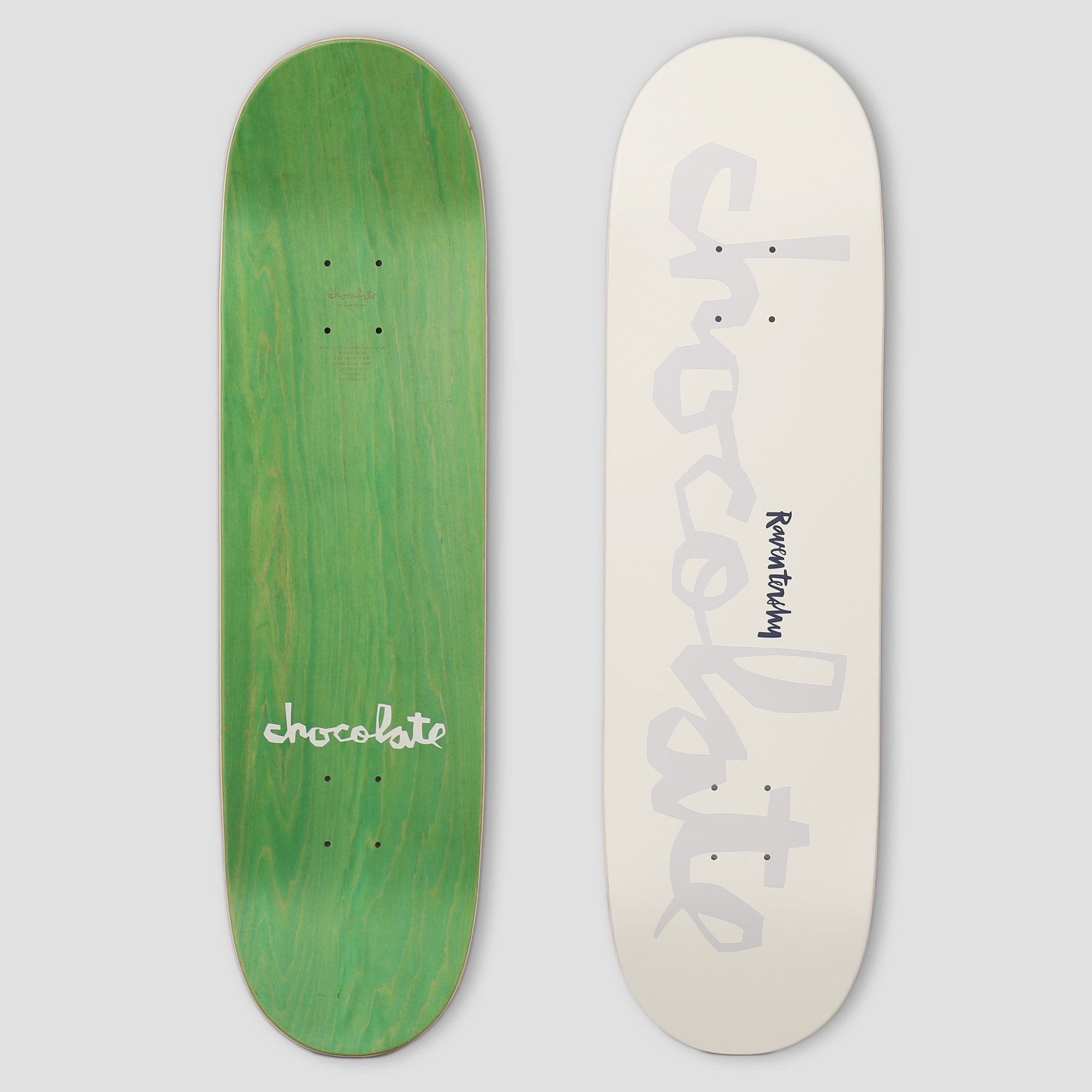 Chocolate 8.5 Raven Tershy Original Chunk Skateboard Deck Cream