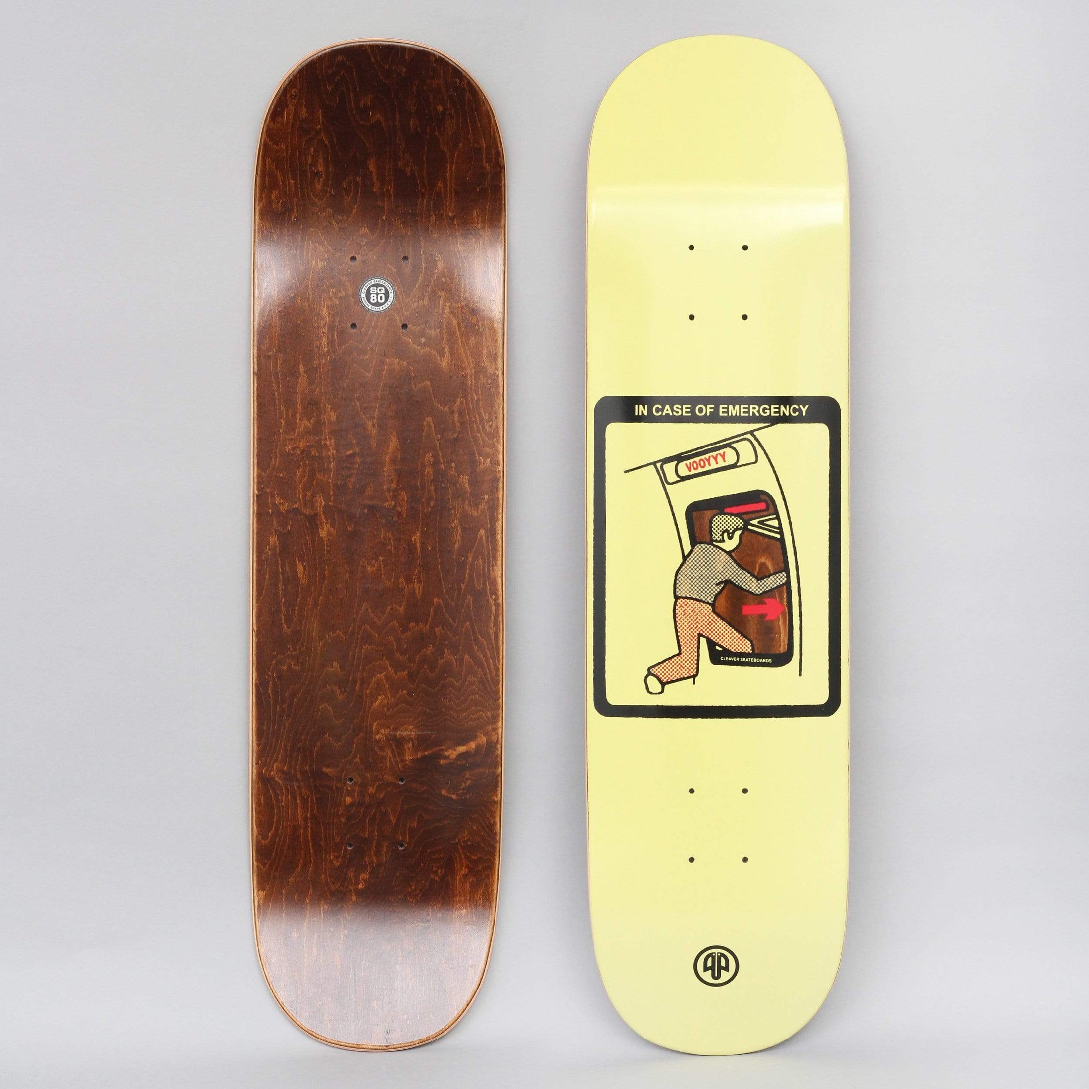 Cleaver 8.25 Emergency Skateboard Deck Yellow