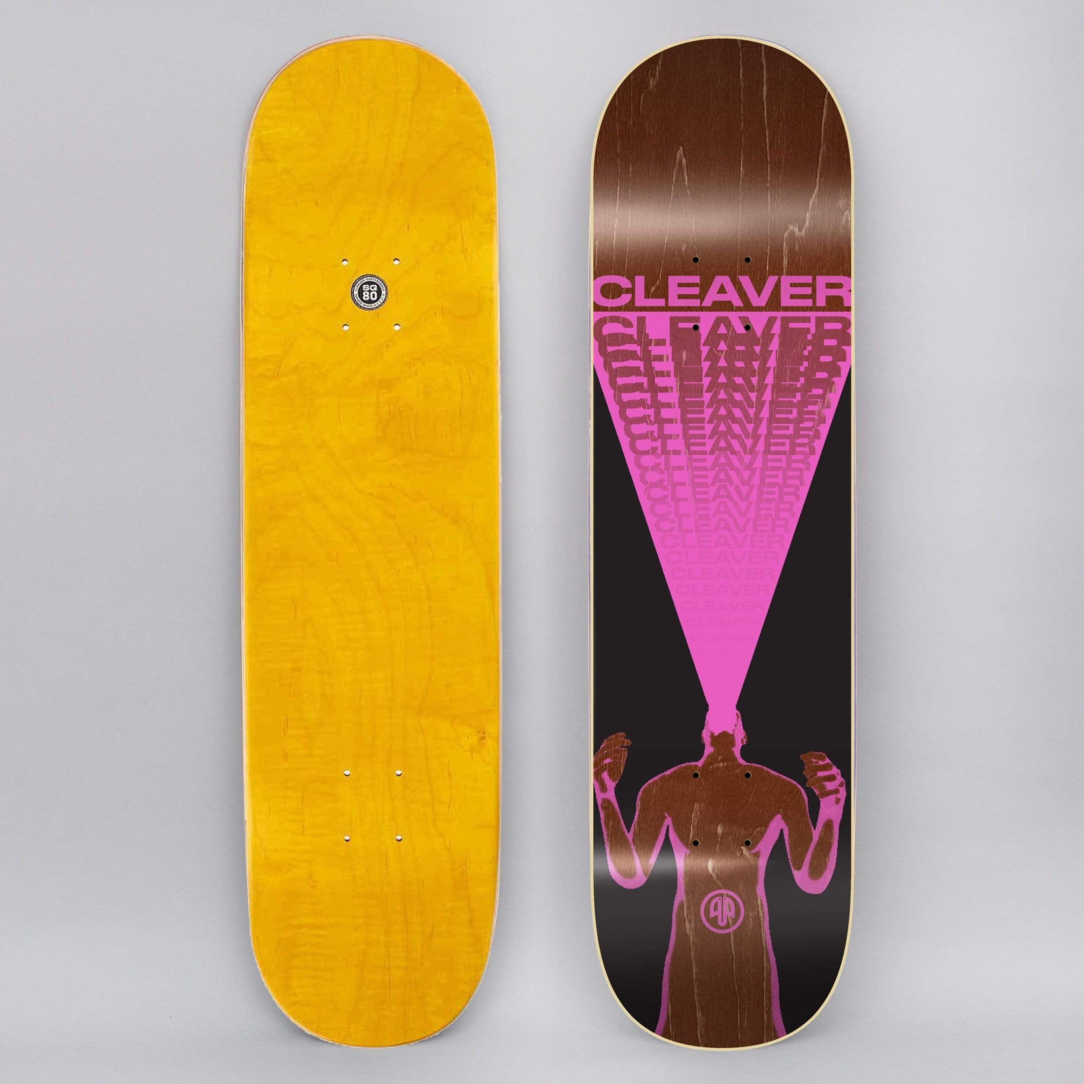 Cleaver 8.25 Scream Skateboard Deck Black / Pink