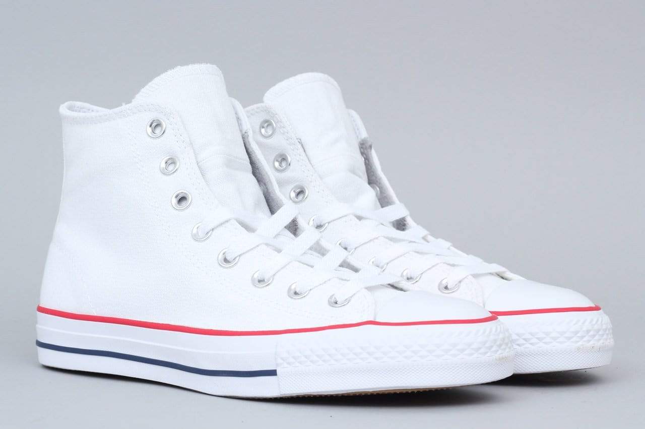 Converse CTAS Pro Hi Canvas Shoes White / Red / Insignia Blue