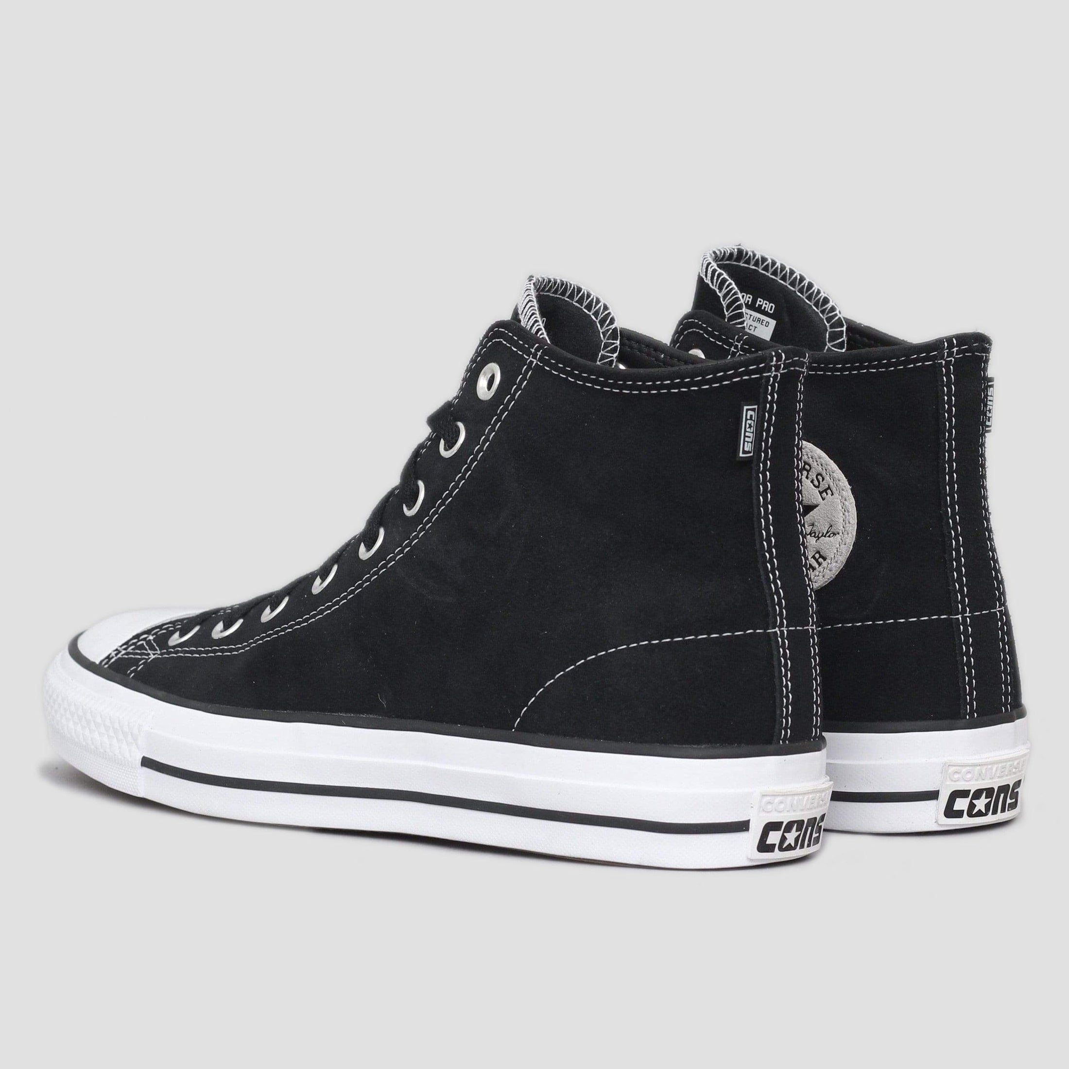 Converse CTAS Pro Hi Suede Shoes Black / Black / White