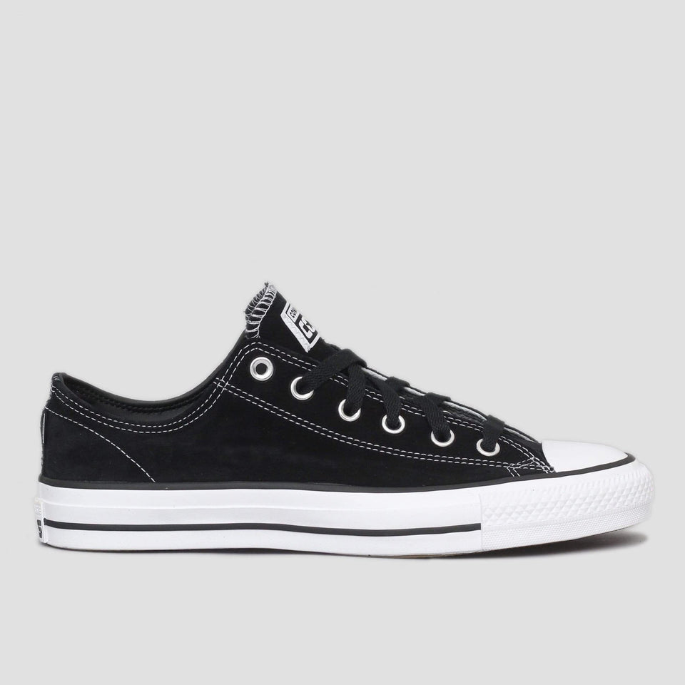 Converse CTAS Pro Shoes OX Black / Black / White Suede from Slam City Skates London UK Slam