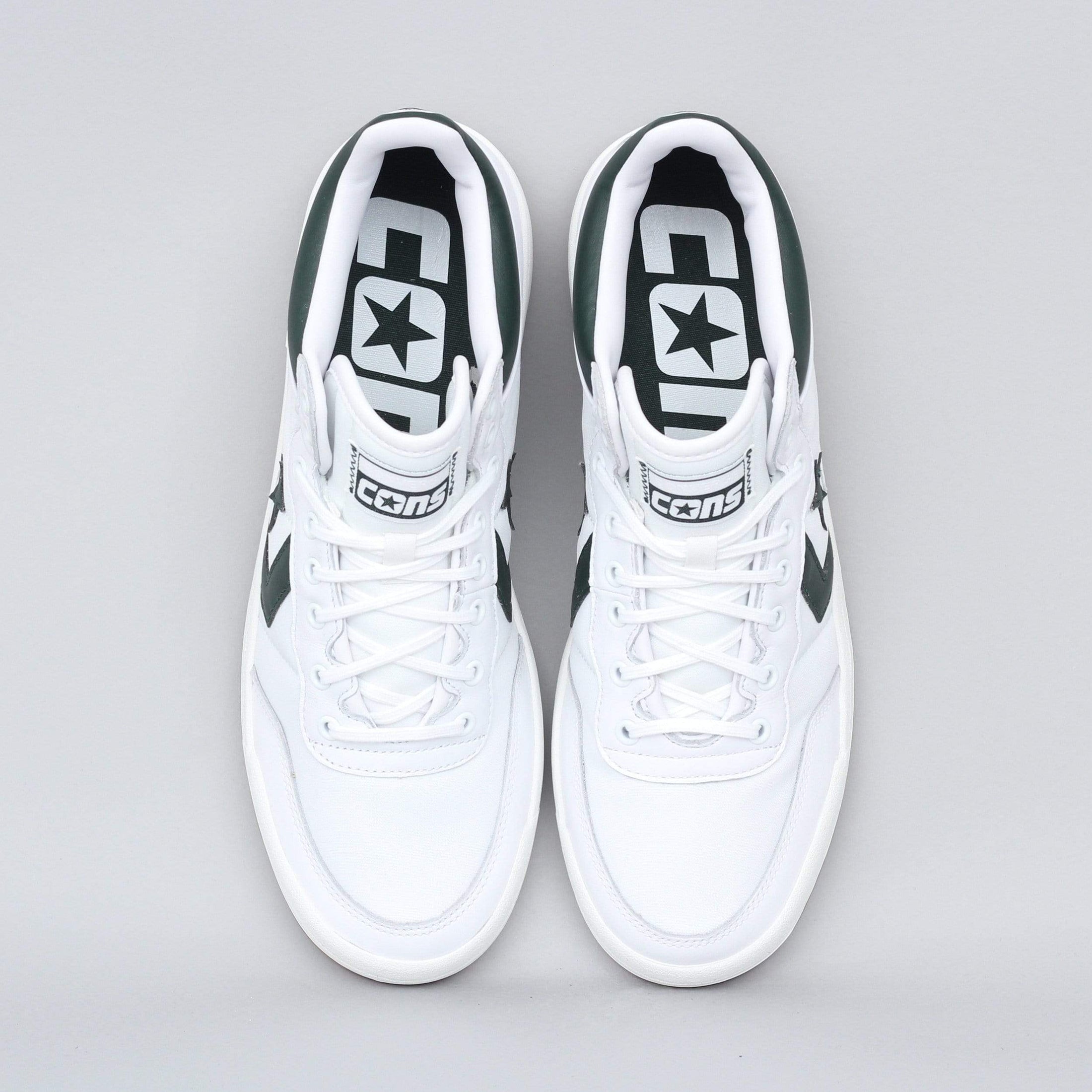 Converse Fastbreak Pro Mid Shoes White / Deep Emerald / Gum