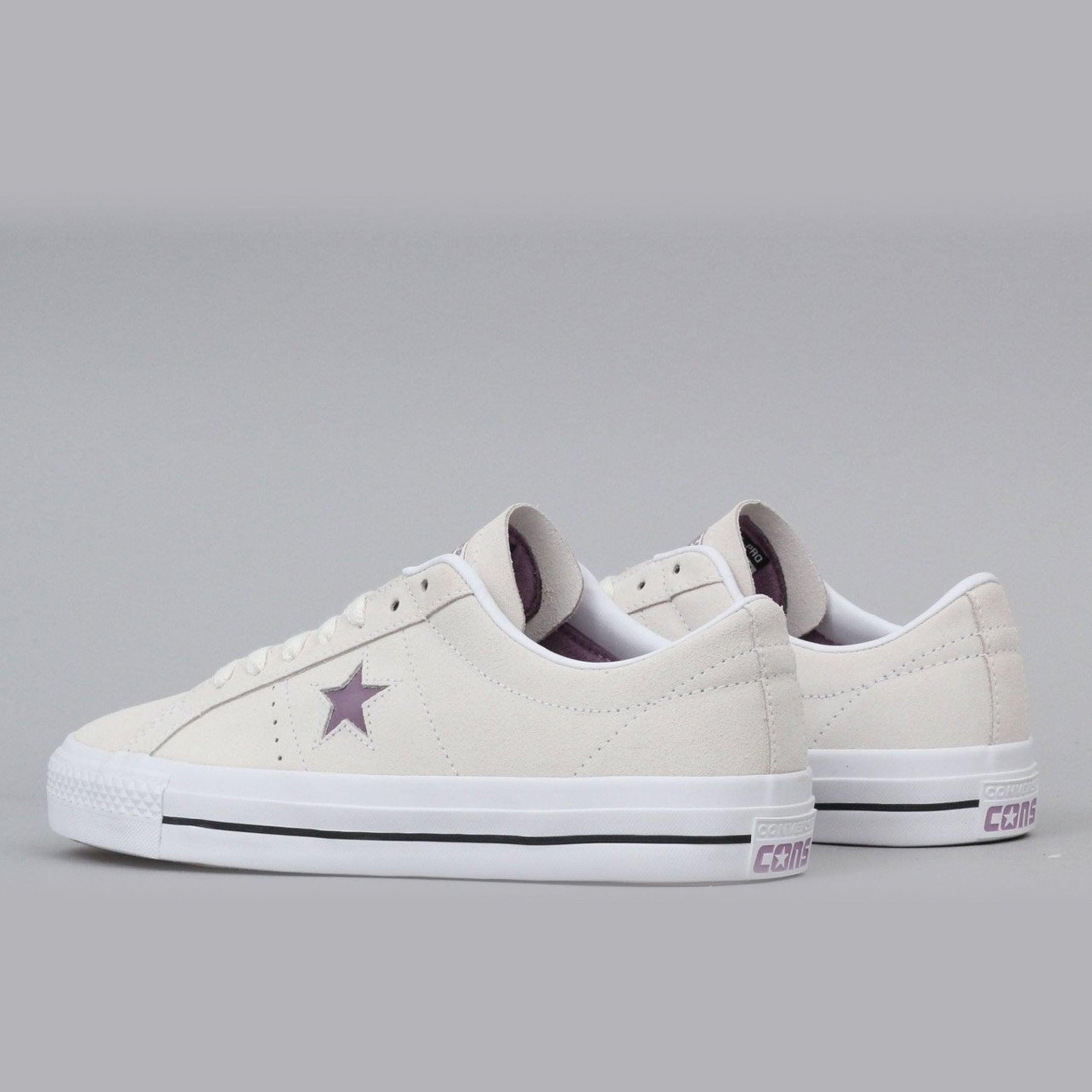 Converse One Star Pro OX Shoes Egret Violet Dust White