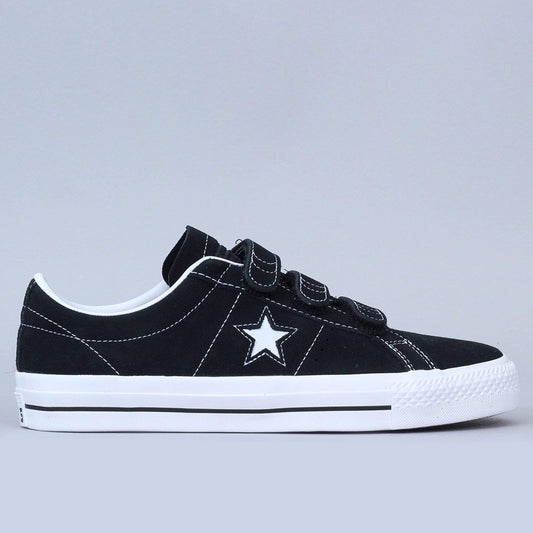 Converse One Star Pro V3 OX Shoes Black / Pomegranate Red / White