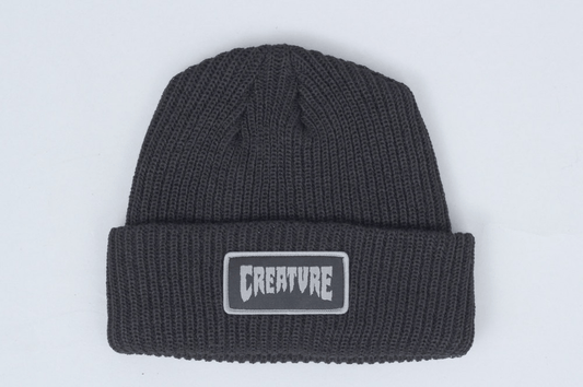 Creature Long Shoreman Patch Beanie Black