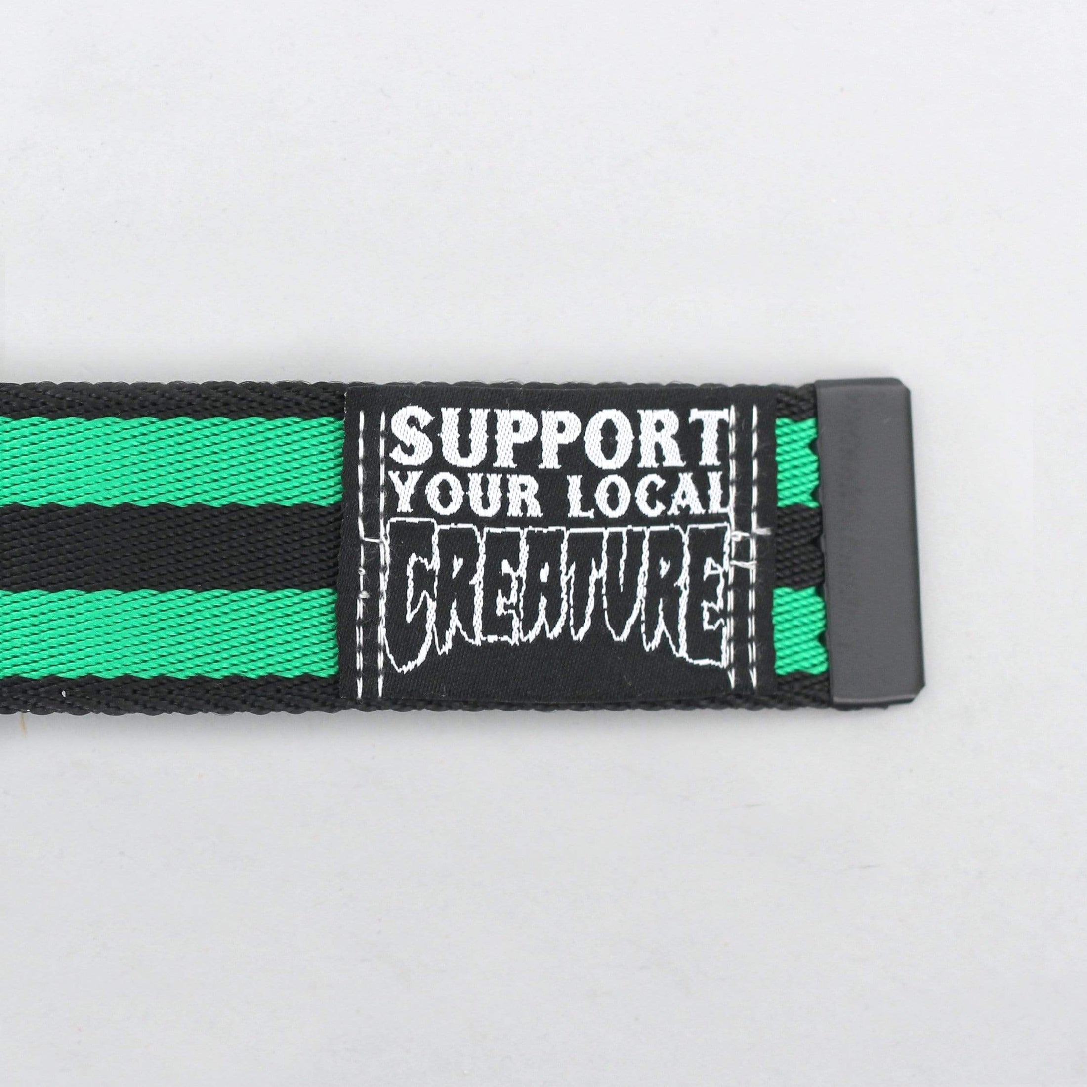 Creature Logo Stamp Web Belt Black / Green