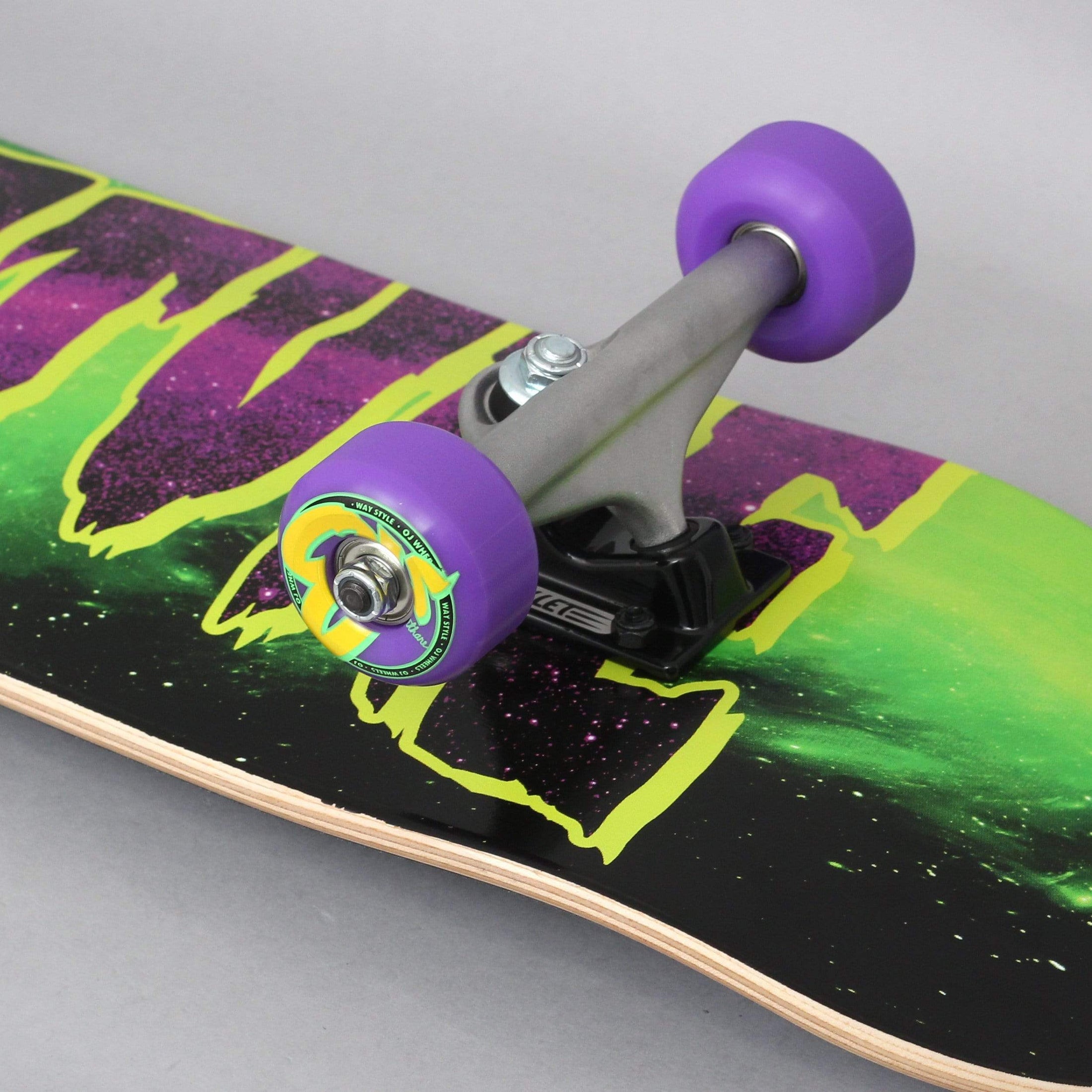 Creature 7.8 Galaxy Logo Mid Complete Skateboard Green / Purple