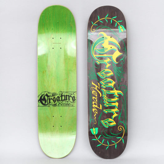 Creature 8.25 Horde Script HRM Skateboard Deck Black / Green
