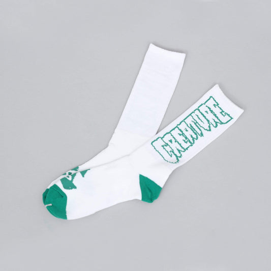 Creature Pointers Crew Socks White