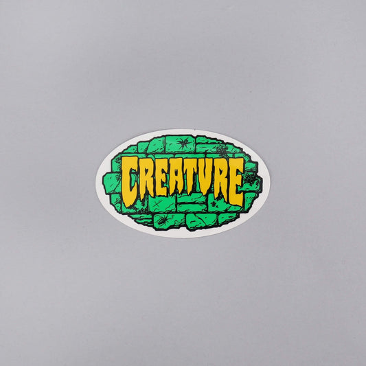 Creature Crypt Clear Mylar Sticker Green / Black / Yellow