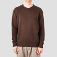 Load image into Gallery viewer, Dancer Elbow Logo Crew Knit Brown

