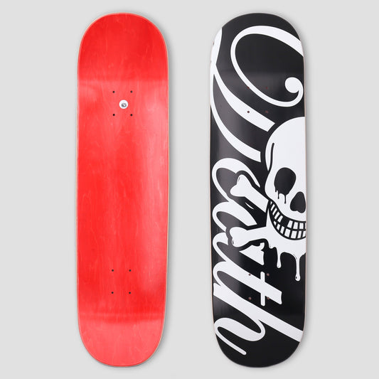 Death 8.25 Script Skateboard Deck Black / White