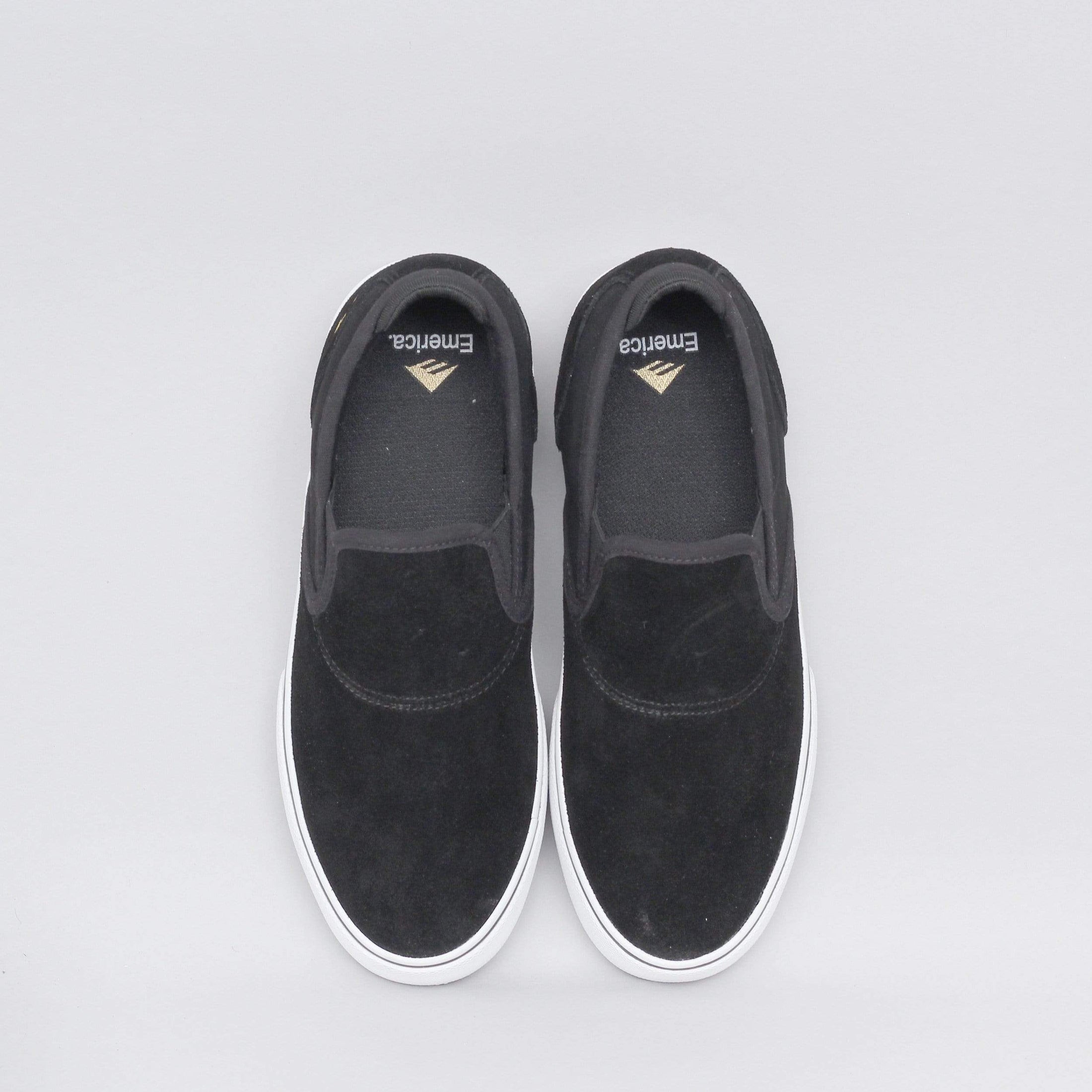 Emerica Wino G6 Slip-On Kids Shoes Black / White / Gold