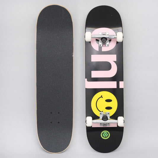 Enjoi 8.125 No Brainer Smiley FP Complete Skateboard Black / Pink