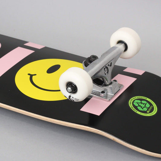 Enjoi 8.125 No Brainer Smiley FP Complete Skateboard Black / Pink